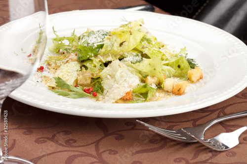 vegetable salad with croutons