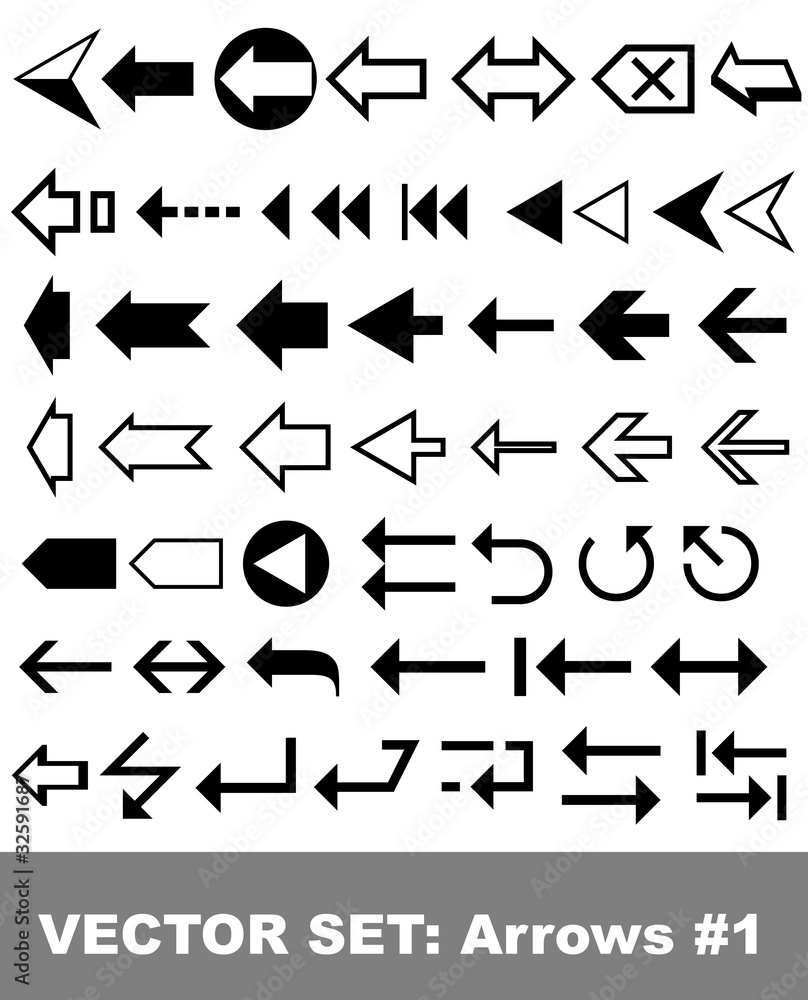 Vector set: arrows #1 Vector set: arrows #1
