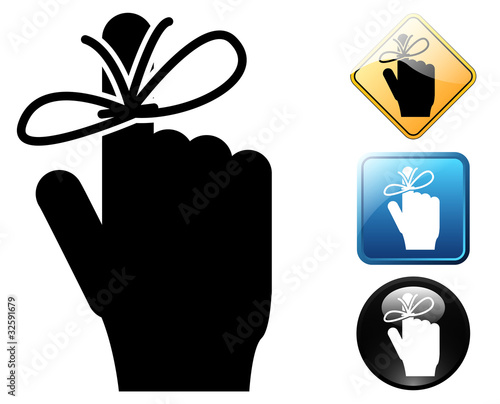 Memory exercise pictogram and signs