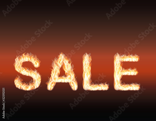 Fire Sale. vector illustration