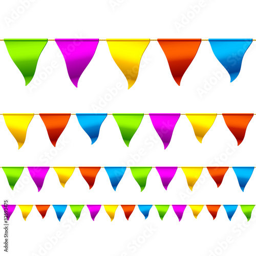 Seamless bunting flags