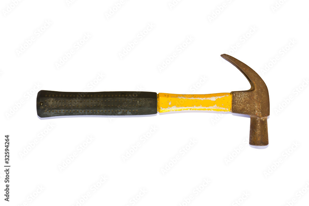 Hammer on the white background Hammer on the white background