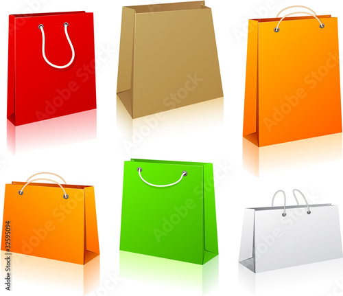 Set of shopping bags.