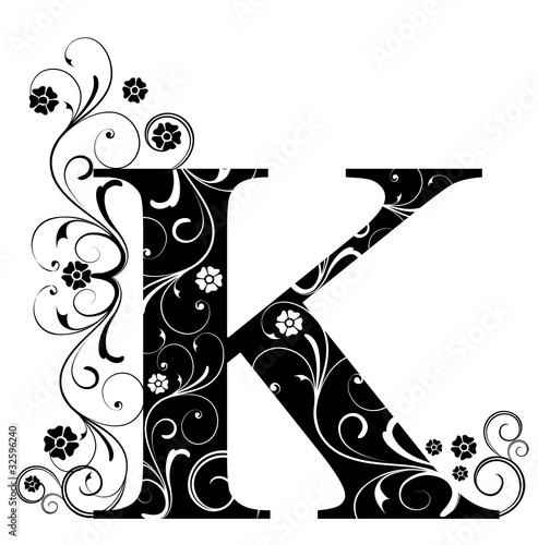 Verzierter Buchstabe K