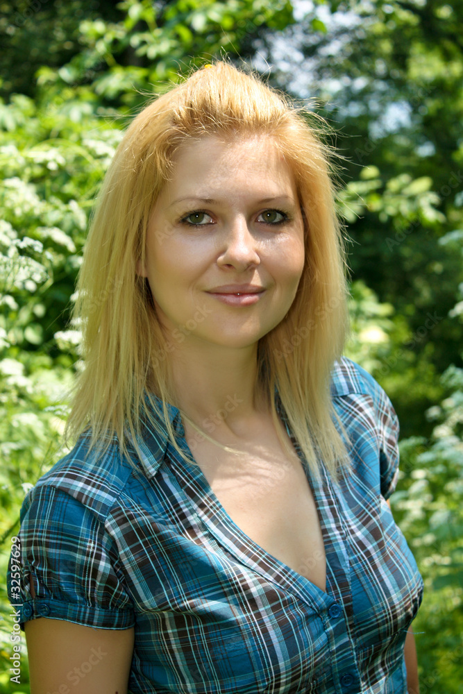 Beautiful girl portrait in nature