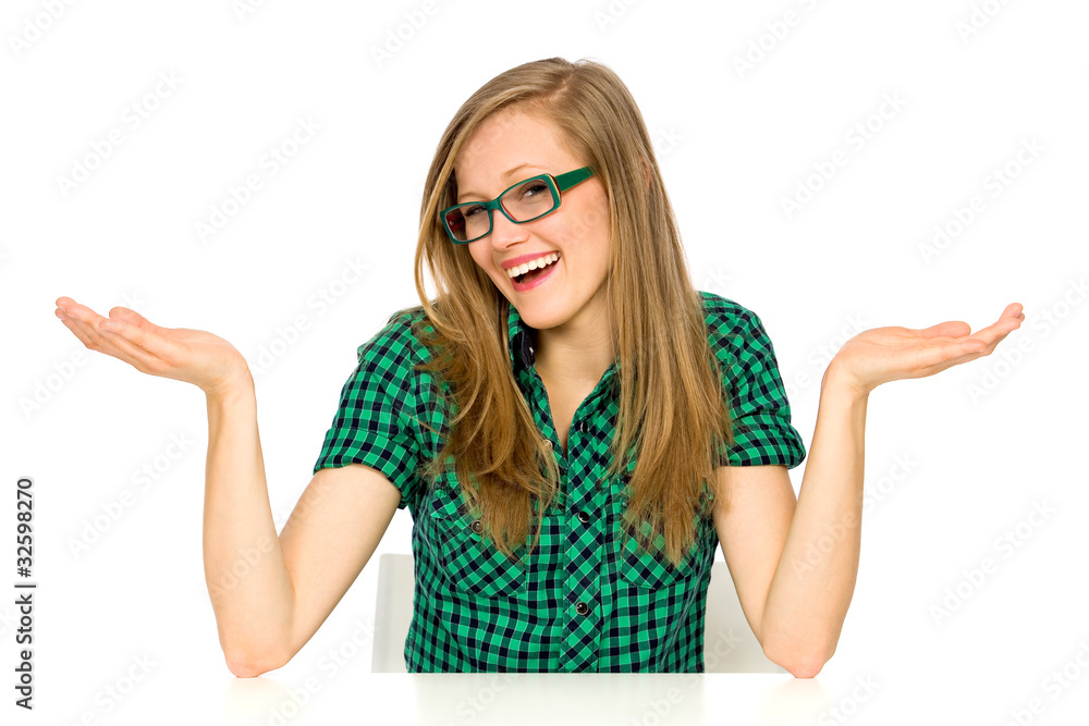 Girl gesturing Girl gesturing