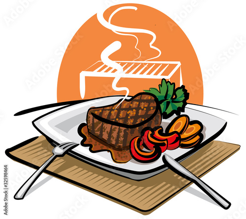 grilled beef steak