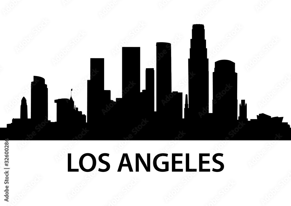 Naklejka premium Skyline Los Angeles