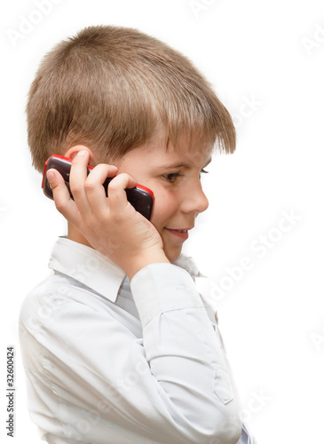 A boy with a cell phone