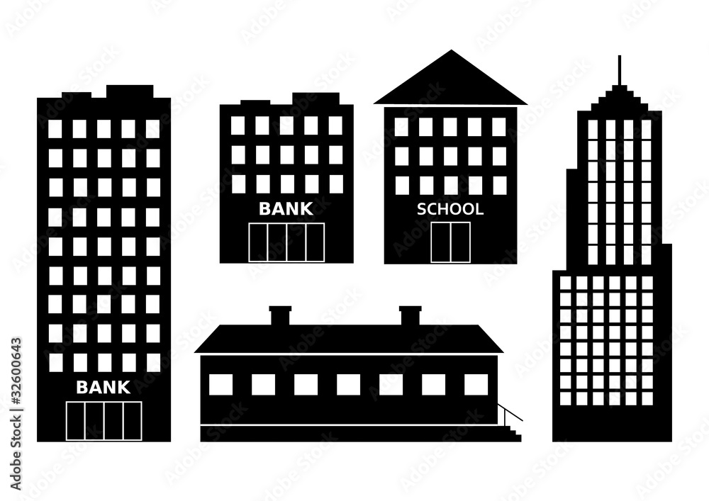 Icons of buildings