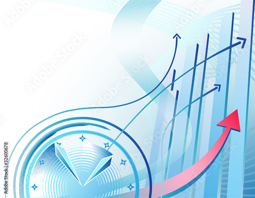 Business background with clock