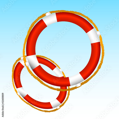 live saver red vector illustration