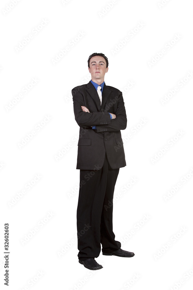 Close up of well dressed businessman with crossed arms Close up of well dressed businessman with crossed arms