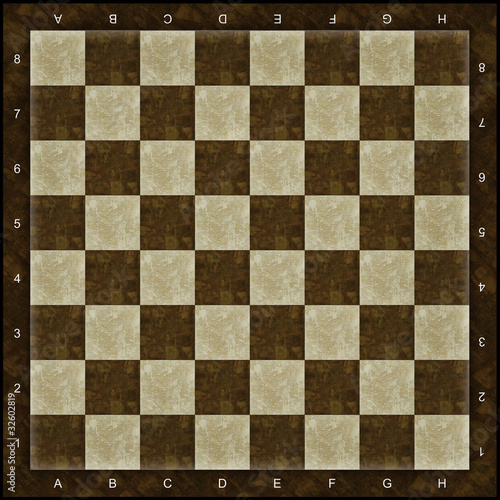 Stone chess board with gold incrustation