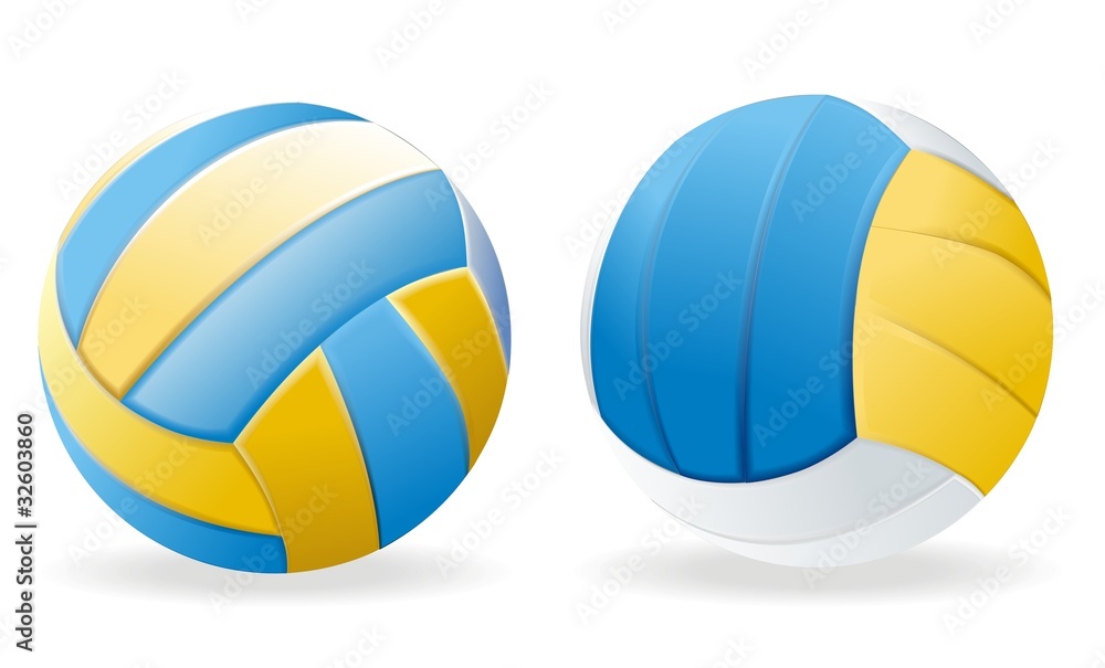 Obraz premium blue and yellow volleyballs