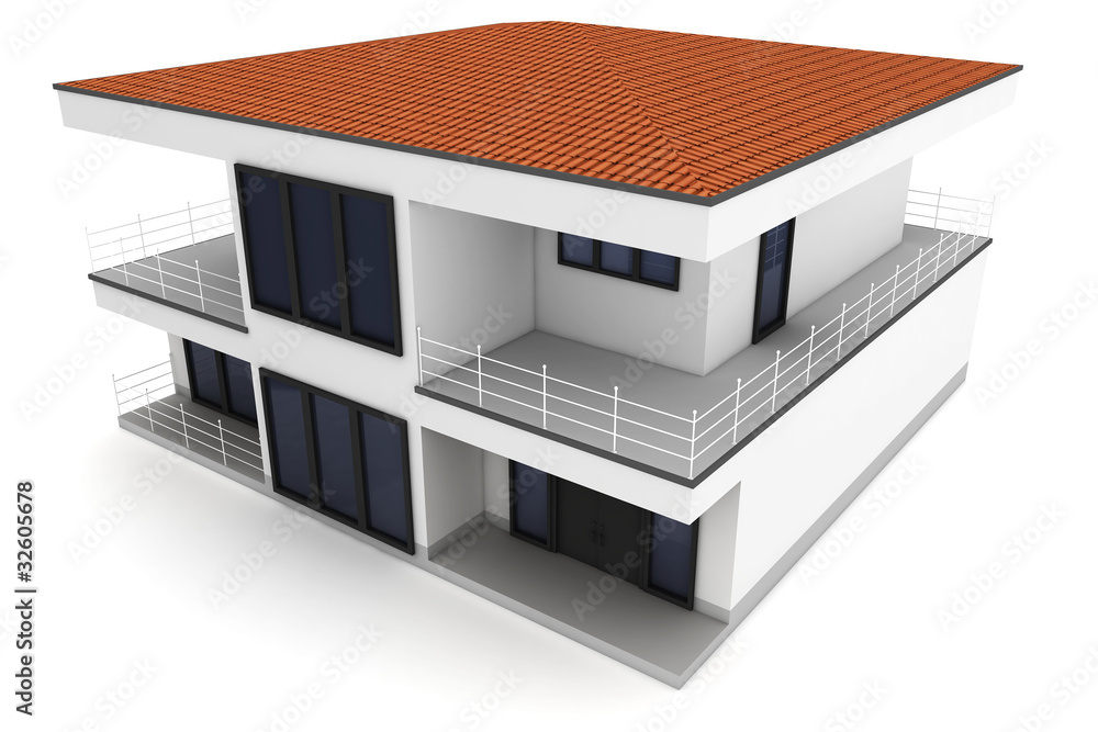 Fototapeta premium 3d house isolated on white