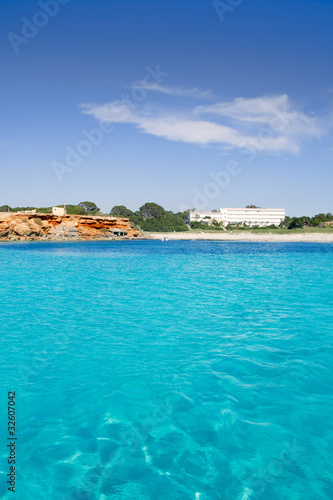 Cala Saona Formentera balearic island from sea view