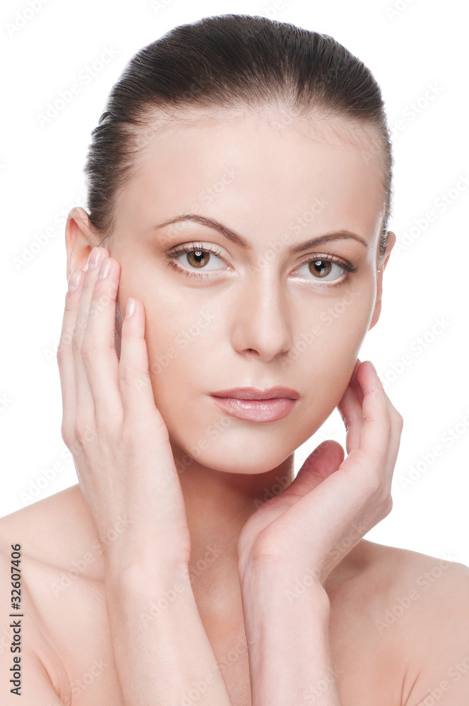 Portrait of young woman with perfect skin Portrait of young woman with perfect skin