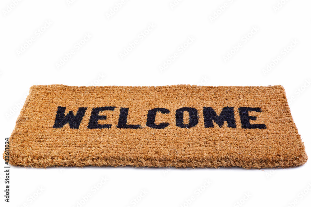 Welcome mat cut out - obrazy, fototapety, plakaty 
