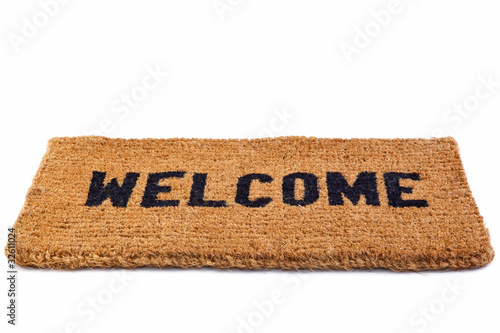 Welcome mat cut out photo