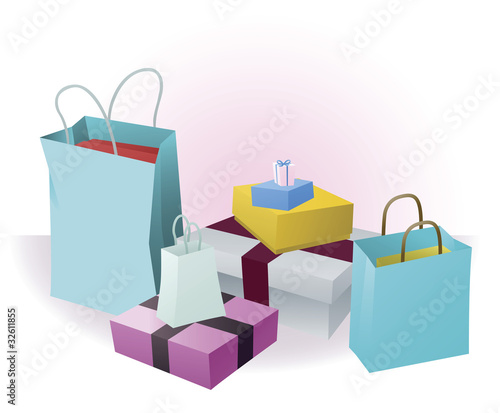 Lots of shopping or gifts