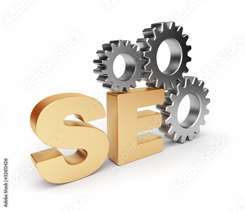 SEO optimization. 3D illustration. Isolated