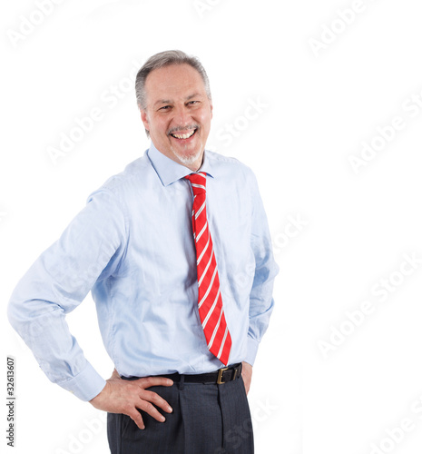 Senior businessman smiling