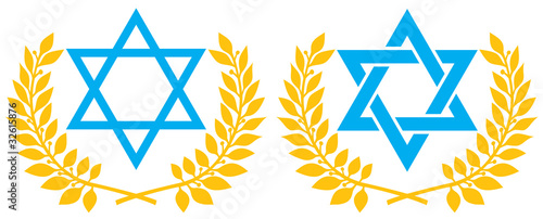 Vector illustration of star of David (symbol of Israel)