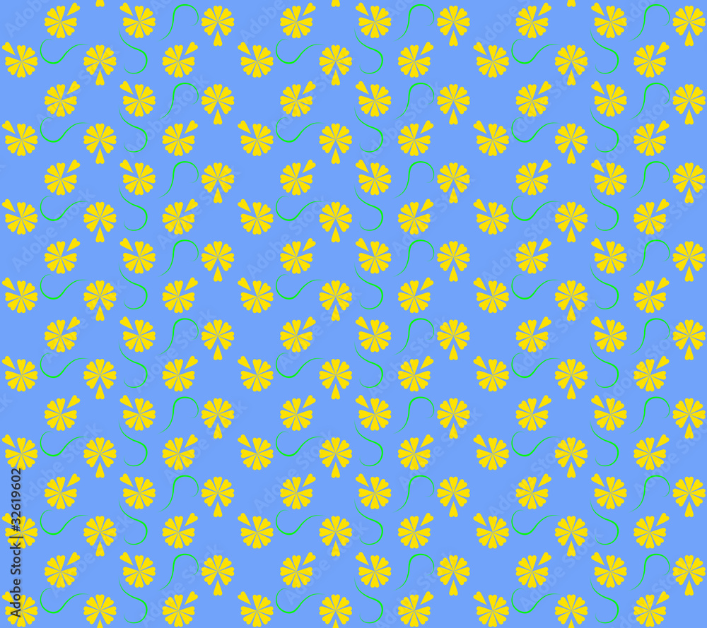 yellow-blue floral texture yellow-blue floral texture