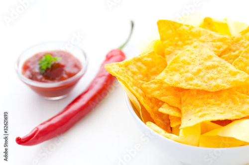 Nachos mit Salsa photo