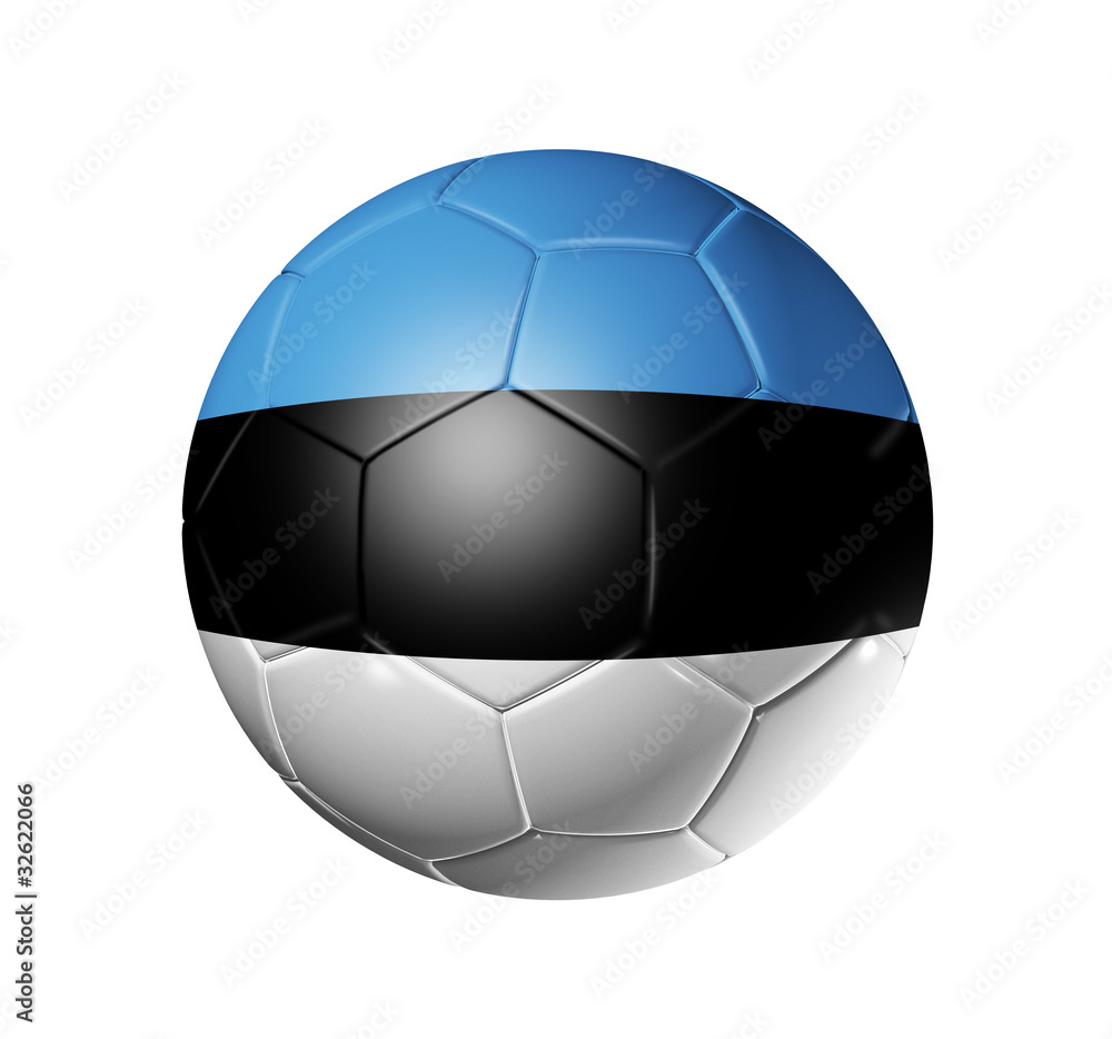 Fototapeta premium Soccer football ball with Estonia flag