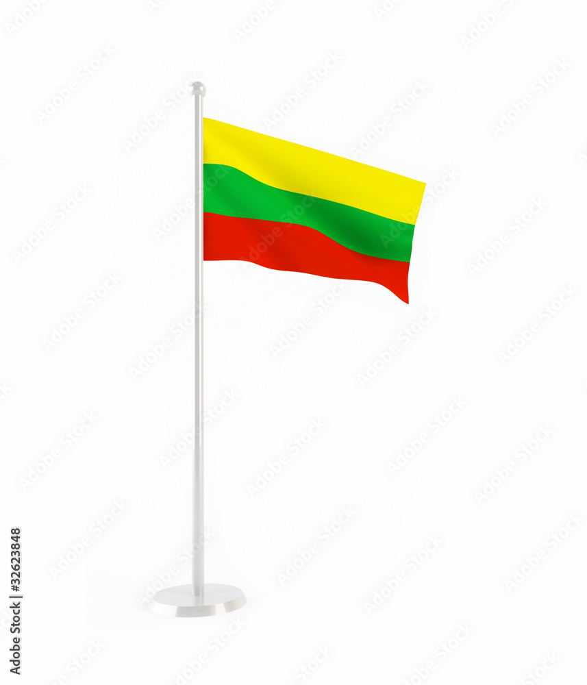 3D flag of Lithuania 3D flag of Lithuania