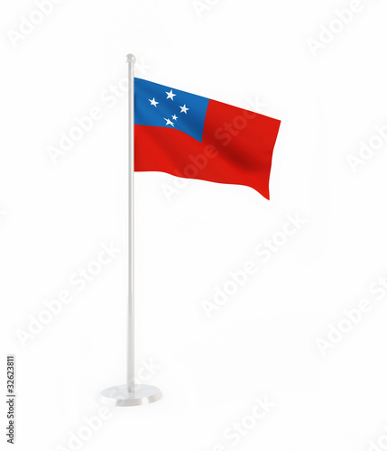 Free Download 3D flag of Samoa - GFXLoad
