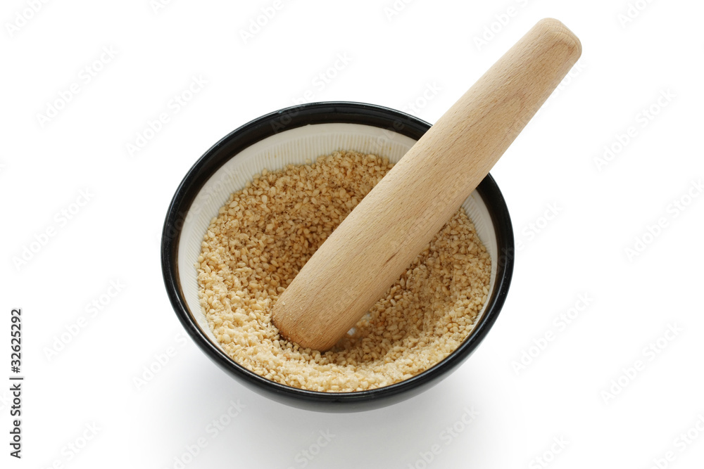 grind sesame with mortar and wooden pestle grind sesame with mortar and wooden pestle