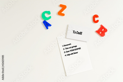 To Do Magnet on List of Chores