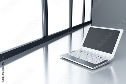 laptop on a smooth surface ...