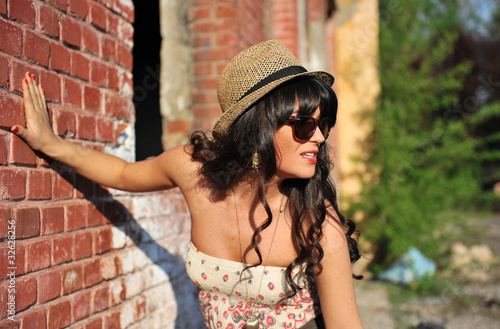 Beautiful  woman looking