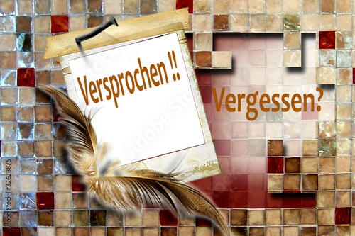 erinnern: versprechen, worthalten