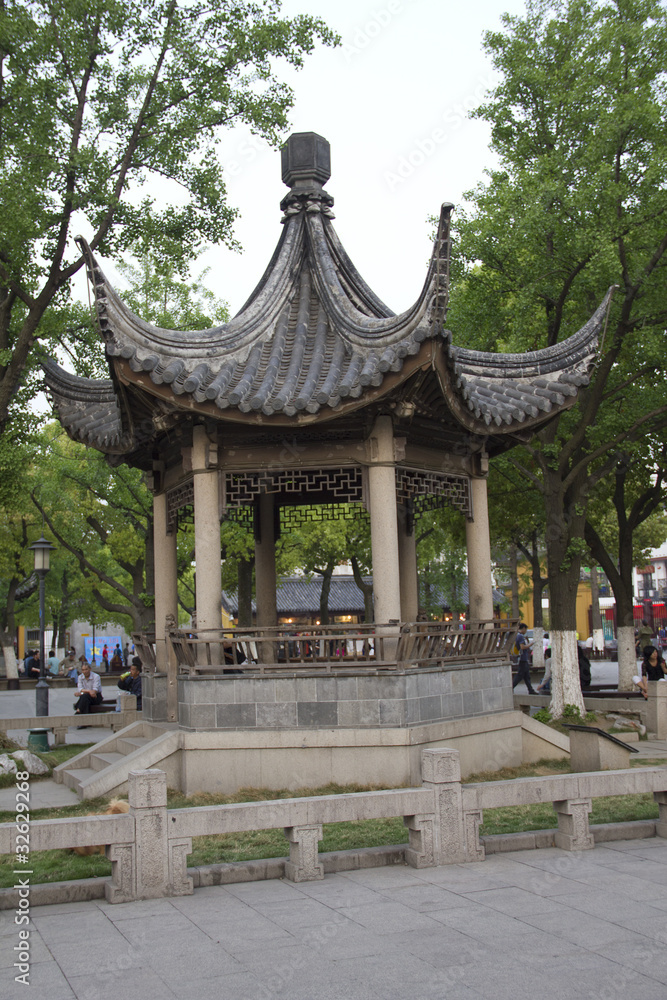 Small pavilion in an Asian garden