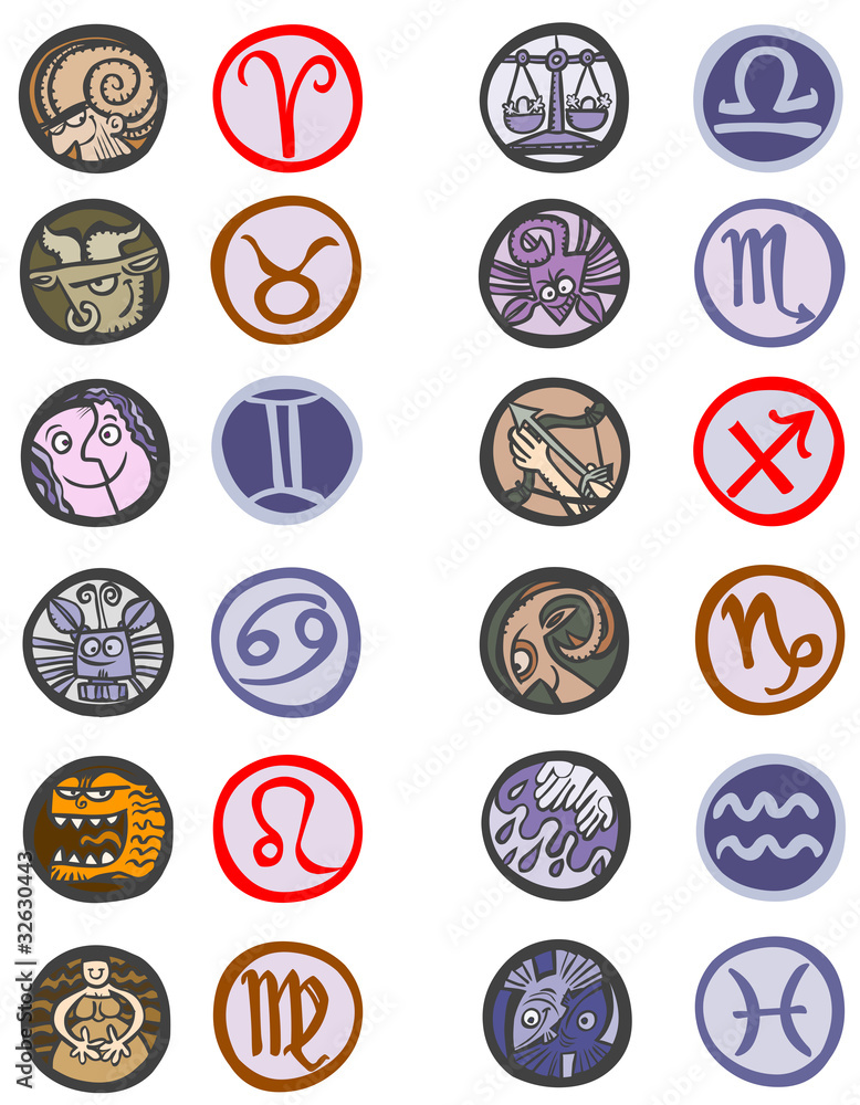 Zodiac symbols rings. Zodiac symbols rings.