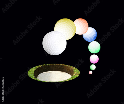 Obraz na płótnie Colorful golf balls