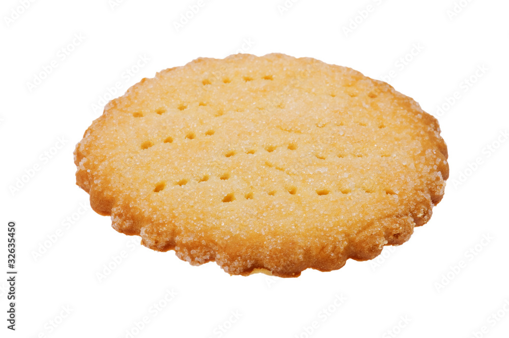 sweet biscuit on white close up sweet biscuit on white close up