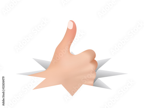 human hand giving ok