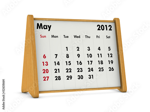 may 2012 - desk calendar