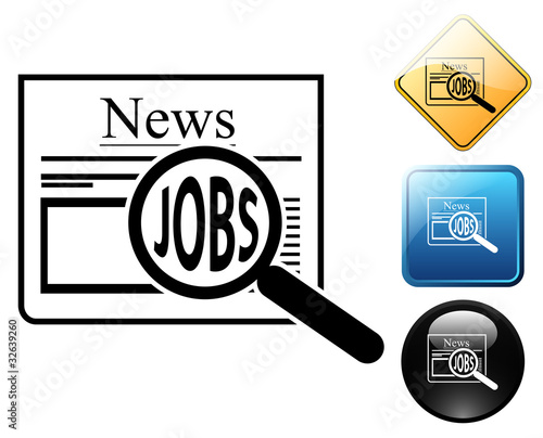 Jobs offers pictogram and signs