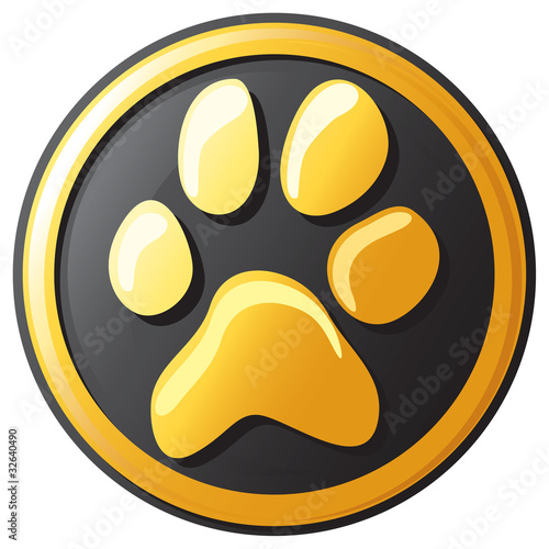 paw print button (icon)
