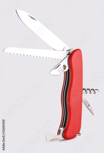 Red folding knife