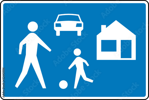 Verkehrsschild Wohnstraße
