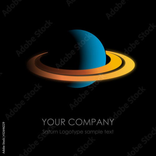 Logo Saturn in the space # Vector