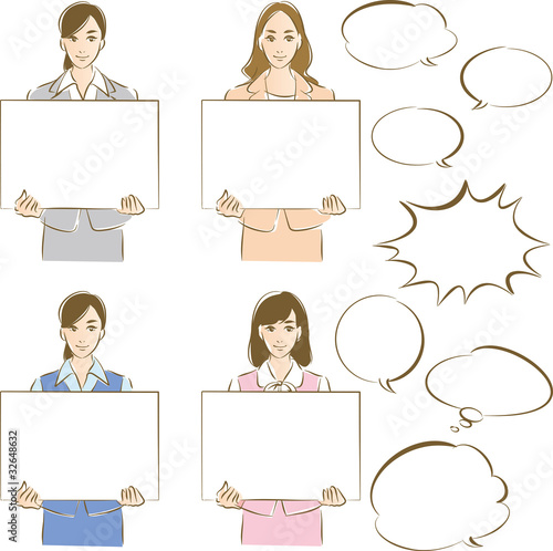 A business woman who has whiteboard